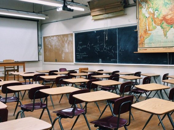 An empty classroom